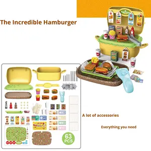 SeaMind maison de jeu pour enfants ensemble Hamburger stockage crème glacée <span class=keywords><strong>coiffeuse</strong></span> docteur jouer jouets en plastique livraison directe - Product Image 3