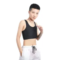 OEM Service Lesbian Sportswear Poitrine Poitrine Reliure Trans Crop Top Plat Reliure Les Corset Stretch Body Shaping Boucle