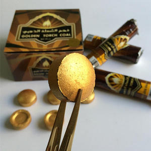 Comprimés de <span class=keywords><strong>charbon</strong></span> de bois à lumière rapide Golden Coal 33mm Briquettes de <span class=keywords><strong>charbon</strong></span> de bois Shisha légères instantanées pour encens et narguilés - Product Image 2