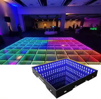 Decoración de la boda LED pista de baile 3D espejo infinito etapa iluminar boda magnética LED pista de baile
