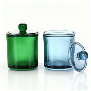 Frascos de Vidrio Vacíos de 250 ml para Velas con Tapa de Vidrio, Color Personalizado de Lujo, Envases Resistentes al Calor para Velas Navideñas, Decoración del <span class=keywords><strong>Hogar</strong></span> - Product Image 6