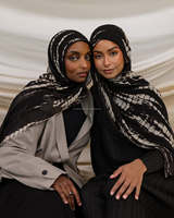 2025 vente chaude marbre ombre impression Ombre Viscose Modal Hijab Art Design dégradé couleur Long châle écharpe femmes musulmanes Hijab