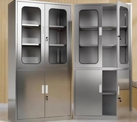Armoire de classement en acier inoxydable à 4 portes H1800 X L900 X P400mm, armoire de rangement verrouillable pour documents de bureau