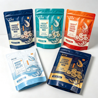 Sachet Doypack Personnalisé Imprimé Qualité Alimentaire avec Fermeture Zip Refermable et Encoche de Déchirement Facile, Taille/Couleur Personnalisables, Multifonctionnel pour Aliments pour Animaux