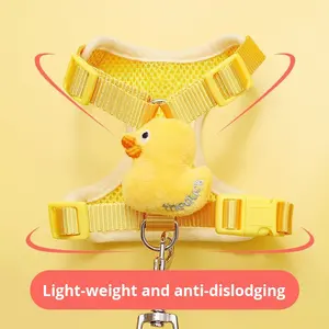 <span class=keywords><strong>Harness</strong></span> Kucing Berkualitas Tinggi Bahan Nilon Anti-Selip Khusus Luar Ruangan Model Bebek Kuning Kecil dengan Tali Tarik yang Dapat Disesuaikan - Product Image 5