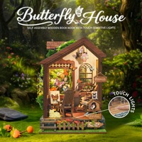 Hamaileon DIY Puzzle en bois SQ60 Butterfly House Miniature House Kits Cadeaux Home Decor Crafts