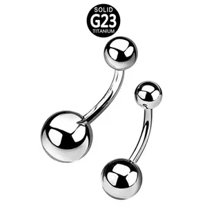 ASTM F136 G23 Titaniumg Piercing Jewelry Navel Belly Button Rings Gold