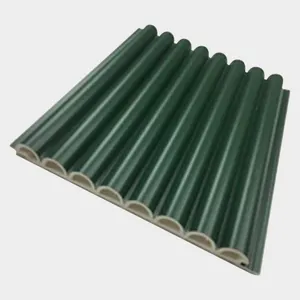 Flexible 3D Mdf Pvc Coating Waterproof Round Fluted Fiber Great Wall Panel