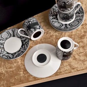 European Luxury Bone China colorful green red black <b>Tea</b> <b>Cup</b> & Saucer <b>Set</b> for gift - Product Image 6