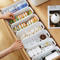 Boîte de rangement en plastique avec couvercle pour dortoir étudiant JX, organisateur de téléphone de bureau, panier de tri pour cosmétiques et chaussettes, boîte de rangement pour collations et articles divers