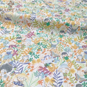 HAPPEAK luxe 100 coton <span class=keywords><strong>tissu</strong></span> Floral oiseau imprimé doux respirant <span class=keywords><strong>peinture</strong></span> popeline tissus pour taie d'oreiller - Product Image 1