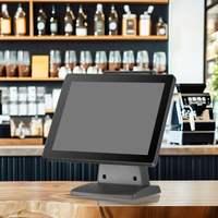 15 Inch Aluminum Alloy Single Screen POS Device 10 Point Capacitive Touch Panel I3/I5/I7 Windows 7/10 64/128GB Storage 2-8GB RAM