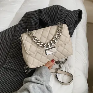 Autunno New Fashion Lady Sling Bag Fashion Design Women borsa a tracolla a catena spessa