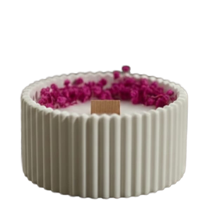 Yaratıcı El Yapımı Soya Balmumu Özel Kokulu Aromaterapi Mumu Kurutulmuş Çiçek Dekorlu Seramik Kavanoz Şık Kişiselleştirilmiş Kutu-Toptan Satış - Product Image 1