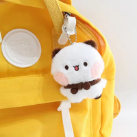 Lindo oso panda de dibujos animados suave respetuoso con el medio ambiente duradero colgante muñeca llaveros magnéticos mochila Día de San Valentín pareja regalos