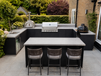 Cuisine barbecue extérieure  et station de grill pour villas Four électrique encastré sur mesure et gril en acier inoxydable
