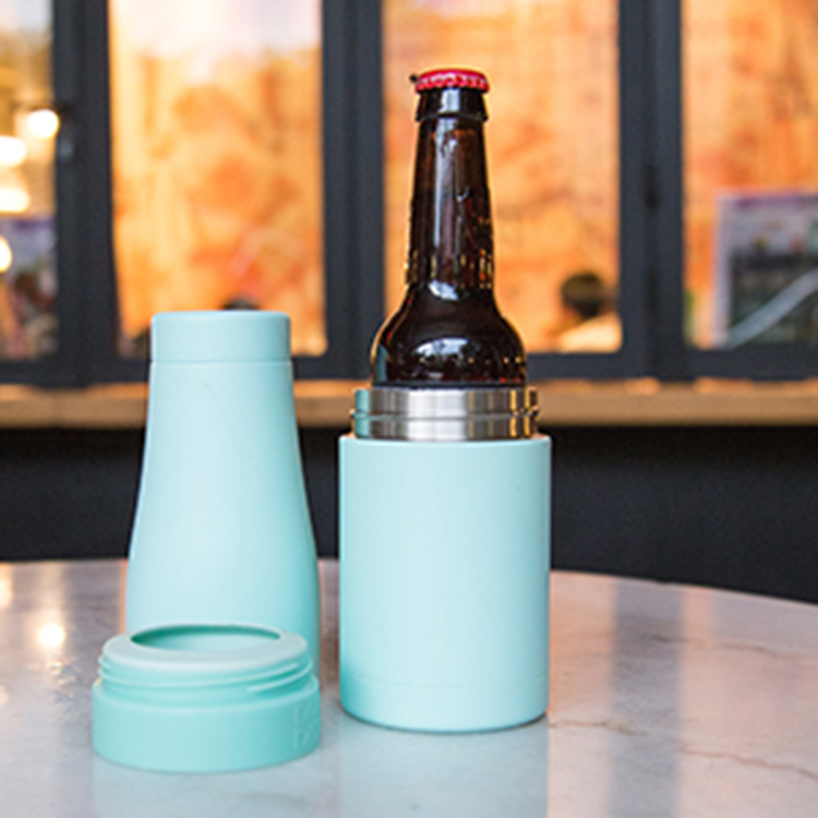 Everich 4 в 1 12 унций тонкий сублимационный чистый вакуумный изолированный пиво 304 из нержавеющей стали охладитель банок с открывалкой для бутылок