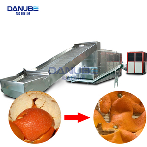 Precio de fábrica Máquina de secado de hierbas Secador de correa de malla Línea de limpieza y secado de cáscara de naranja Máquina de deshidratación de frutas - Product Image 1