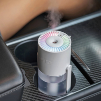 IMYCOO Lampu Warna-warni Portabel Laris Manis, Humidifier Mobil Ultrasonik LED, Logo Kustom, Humidifier Mini USB Pribadi untuk Kamar Tidur