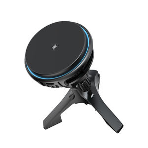 Productos más vendidos 2025 en <span class=keywords><strong>Alibaba</strong></span> Semiconductor ventilador de refrigeración rápido 15W cargador de coche inalámbrico magnético - Product Image 1