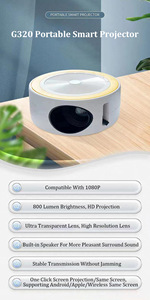 Smart <b>Mini</b> Pocket Projector Home Theater With Portable Small Size Screen Mirroring Smart G320Mini Projector - Product Image 5