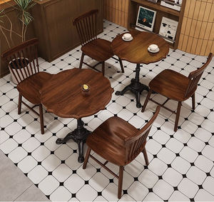 Ristorante in legno massello per il tempo libero discussione retrò stile americano caffè e pub vintage ristorante set di tavoli e sedie - Product Image 5