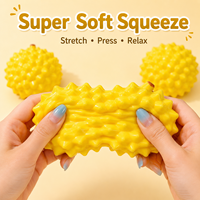 Balle à presser artisanale en forme de durian, jouet anti-stress croustillant, jouet souple à rebond lent et modelable pour soulager le stress