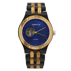 Montre mécanique en bois de nouveau type, boîtier fin en bois, montres automatiques pour hommes - Product Image 1