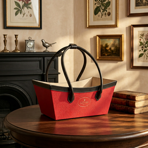 Cesta <span class=keywords><strong>de</strong></span> <span class=keywords><strong>Regalo</strong></span> <span class=keywords><strong>de</strong></span> Diseño en Cuero <span class=keywords><strong>de</strong></span> Lujo, Cesta para Envolver Regalos <span class=keywords><strong>de</strong></span> Navidad, Cesta para Almacenar Alimentos y <span class=keywords><strong>Frutas</strong></span> - Product Image 1