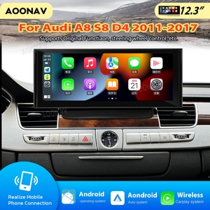 วิทยุติดรถยนต์ขนาด 12.3 นิ้ว สำหรับ Audi A8 S8 ปี 2010-2017 ระบบ Android รุ่นล่าสุด หน้าจอสัมผัส GPS มัลติมีเดีย เครื่องเล่นวิดีโอ รองรับ Wireless Carplay Qualcomm - Product Image 2