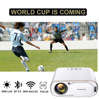 Projecteur CHEERLUX 1080P Full HD, projecteur de cinéma portable avec 4000 lumens, mise au point automatique, WIFI 5G + 2.4G, projecteur sans fil