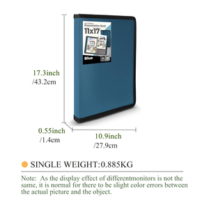 Chất kết dính danh mục đầu tư nghệ thuật tùy chỉnh với giấy gắn màu đen thư mục danh mục đầu tư lớn cho Danh mục lưu trữ tác phẩm nghệ thuật cho phụ nữ - Product Image 4
