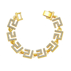 Hot Selling Personalized Light Luxury Alloy Geometric Wide Chain <b>Bracelet</b> Hiphop Punk Men's <b>Bracelets</b> Fashion Jewelry Wholesale - Product Image 6