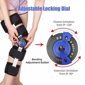 HKJD-rodillera ortopédica con bisagras para uso médico, rodillera ortopédica ajustable con bloqueo <span class=keywords><strong>de</strong></span> dial, gran oferta - Product Image 5
