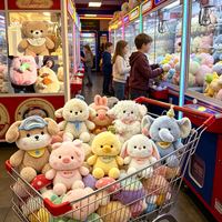 Assortiment en gros de poupées en peluche de 8 pouces pour machine à griffes, jouets en peluche de haute qualité en coton PP doux pour salles d'arcade et parcs d'attractions