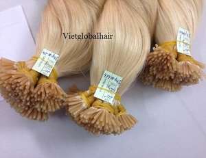 Aligned Cuticle <b>Kinky</b> Curly Micro Link I-Tip <b>Hair</b> <b>Extensions</b> Unprocessed Remy <b>Hair</b> From Humans in Natural Color - Product Image 1