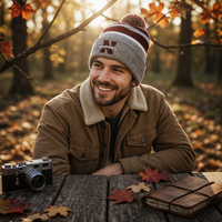 Bonnet en tricot jacquard imprimé intégral style gothique Y2K, avec logo personnalisé, bonnet d'hiver unisexe adulte, motif camouflage à pois et nœuds, faible MOQ
