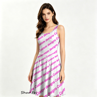 Vestido de fiesta sin mangas para mujer, vestido de verano con estampado de corazones rosas brillantes, vestido de fiesta romántico para San Valentín