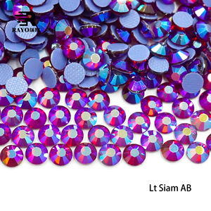 Flatback Epoxy Pink Glass Clear Crystal Rhinestones SS6 SS10 SS20 Nail Art Técnica de fijación en caliente para bolsos Prendas de vestir Zapatos - Product Image 6