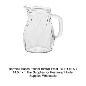 Carafe Bistrot Twist 0,50 L Bormioli Rocco H 14,5 cm Ø 12,5 cm - Product Image 2