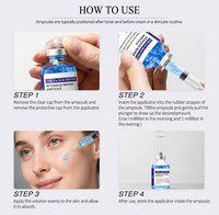 Colección de Ampollas de Suero de Péptidos de Seda de Marca Privada, 6 Tipos, con GHK-Cu, PDRN y Colágeno para el Cuidado Facial Antiarrugas e Hidratante