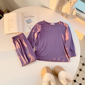 Ensemble Pyjama Taille Haute <span class=keywords><strong>2</strong></span> Pièces Style Coréen en Modal pour Enfants, Vêtements de Nuit Confortables pour Bébés Filles et Garçons de 1 à 8 <span class=keywords><strong>Ans</strong></span> (Collection 2026) - Product Image 6