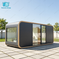 Maison de conteneur de couchage de cabine de pomme pliable détachable pour immeuble de bureaux de magasin d'hôtel avec roues