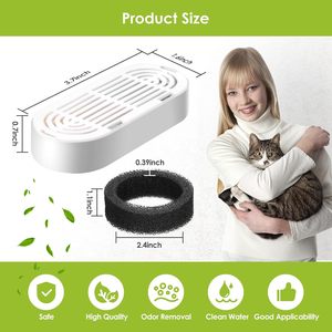 Lot de 9 filtres de remplacement et éponges pré-filtres pour fontaine à eau pour animaux de compagnie <span class=keywords><strong>en</strong></span> acier inoxydable – Vente <span class=keywords><strong>en</strong></span> gros - Product Image 5