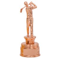 Trofeos y Medallas Deportivas de Golf de Metal Personalizados de Alta Calidad, Copa de Trofeo Deportiva de Aleación de Zinc Dorada JS50