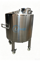 Cuve mobile en acier inoxydable LENO avec chemise chauffante externe et boîtier de commande – Réservoir de stockage mobile