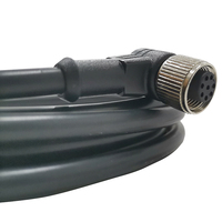 M12 adaptor taman surya aksesori tahan air melingkar laki-laki LURUS 12 Pin kabel adaptor kawat & terminal konektor