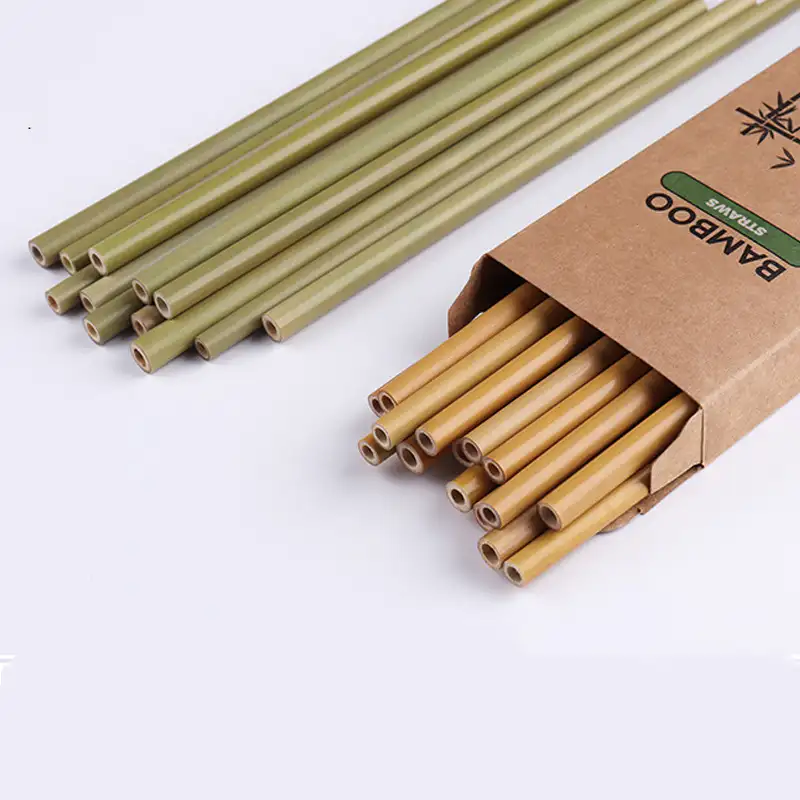Pajitas de bambú respetuosas con el medio ambiente, Accesorios de Vino, soporte de paja de bambú, superventas de Amazon 2022