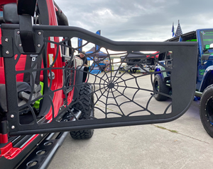 Medias Puertas de Acero de 2 Puertas con Espejos Retrovisores Laterales para <span class=keywords><strong>Jeep</strong></span> Wrangler JK 2007-2017 Estilo Telaraña - Product Image 5