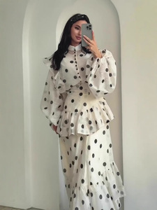 Robe de mariée élégante et respirante J-268, style palais rétro musulman, manches longues, pour femmes, style européen américain Jalabiya - Product Image 3